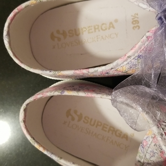 💕LOVESHACKFANCY x SUPERGA💕 Classic Sneaker ~ Lavender Blooms Floral US 8.5 NWT - Picture 13 of 16